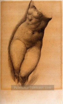 Edward Burne Jones œuvres - Étude pour la figure de Phyllis dans l’arbre du pardon préraphaélite Sir Edward Burne Jones